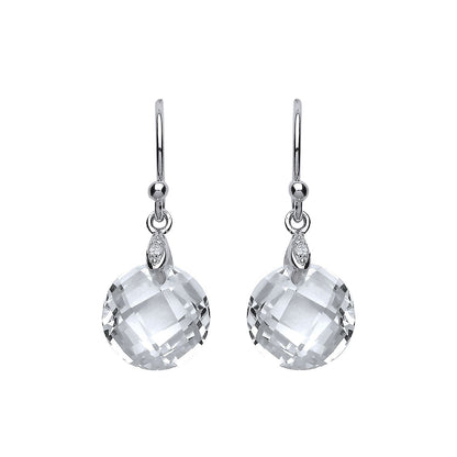 Silver  CZ Tears of Joy Drop Earrings - GVE484