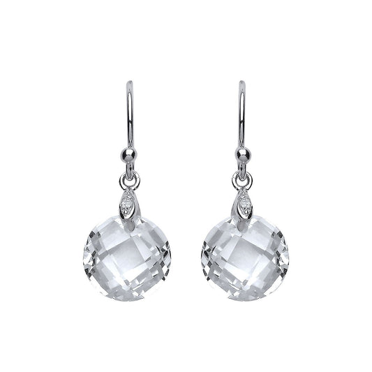 Silver  CZ Tears of Joy Drop Earrings - GVE484