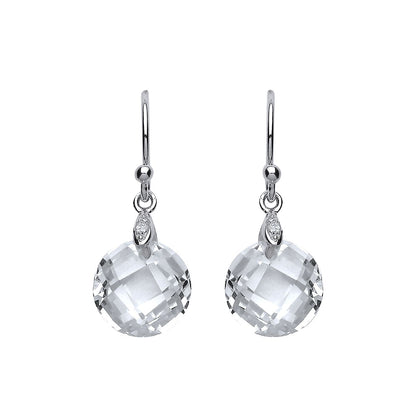 Silver  CZ Tears of Joy Drop Earrings - GVE484