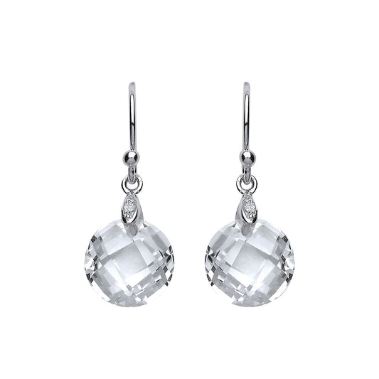 Silver  CZ Tears of Joy Drop Earrings - GVE484