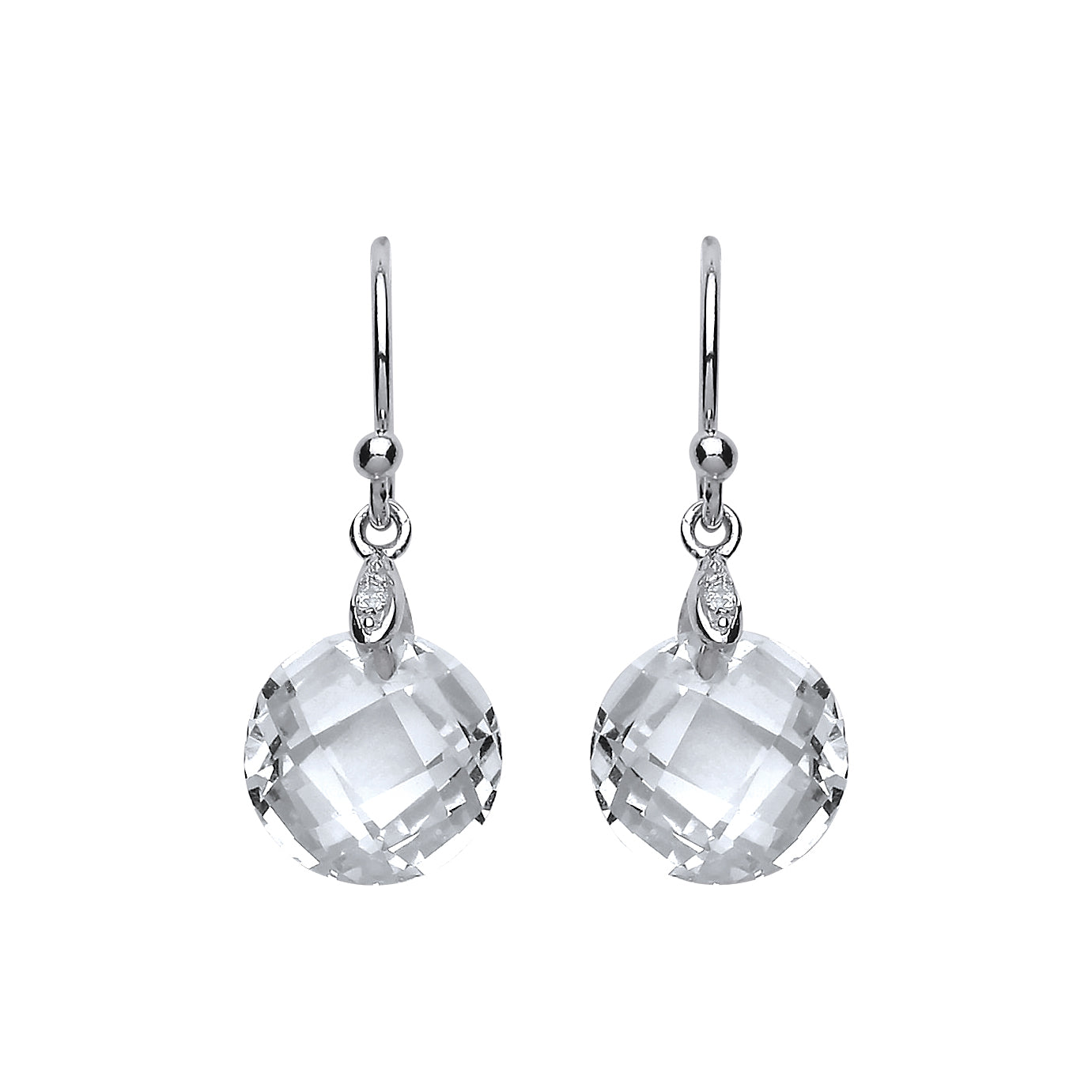 Silver  CZ Tears of Joy Drop Earrings - GVE484