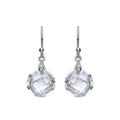 Silver  CZ Tears of Joy Drop Earrings - GVE484