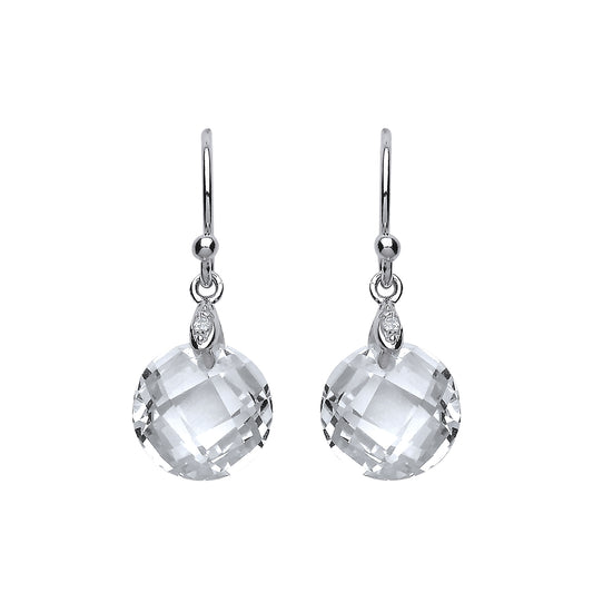 Silver  CZ Tears of Joy Drop Earrings - GVE484