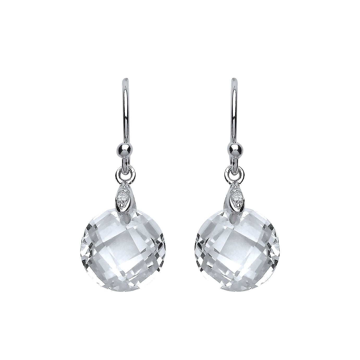 Silver  CZ Tears of Joy Drop Earrings - GVE484