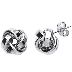 Silver  Love Me Knot Stud Earrings - GVE514