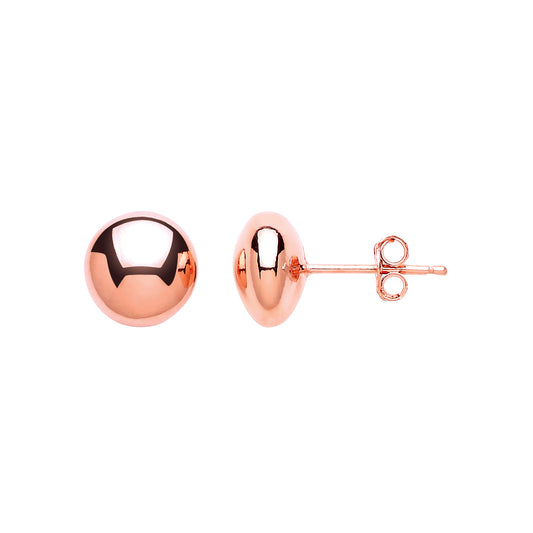 Rose Silver  Bubble Button Stud Earrings - GVE616ROSE