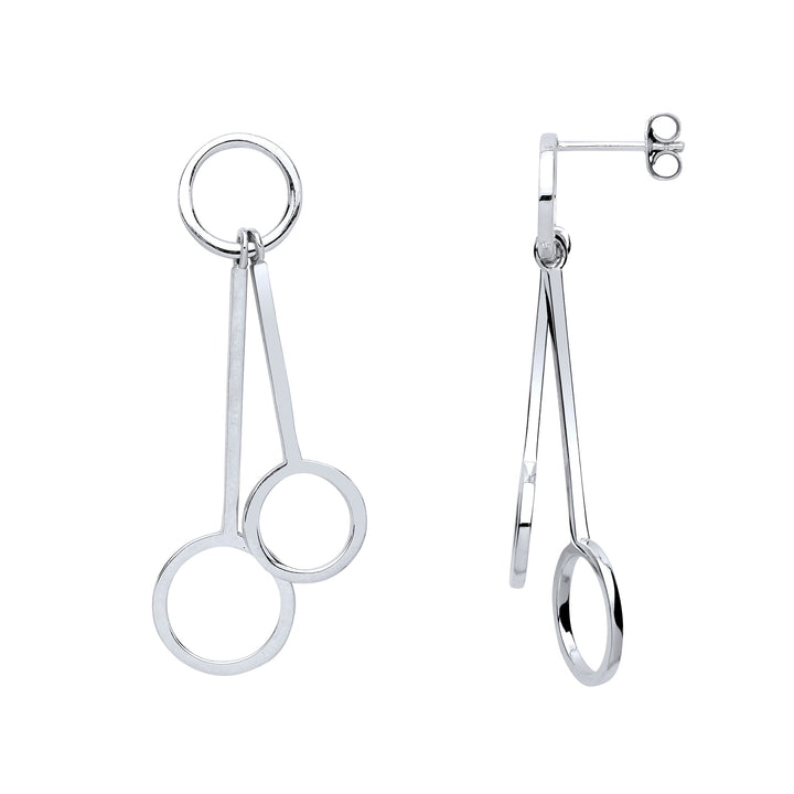 Silver  Pendulum Drop Earrings - GVE627