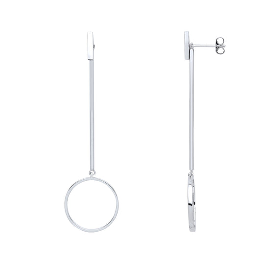 Silver  Pendulum Drop Earrings - GVE630
