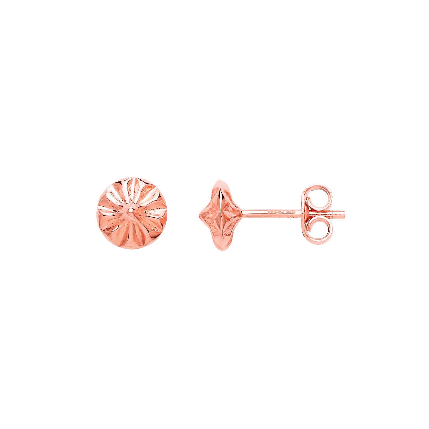 Rose Silver  Sunshine Flower Stud Earrings - GVE642