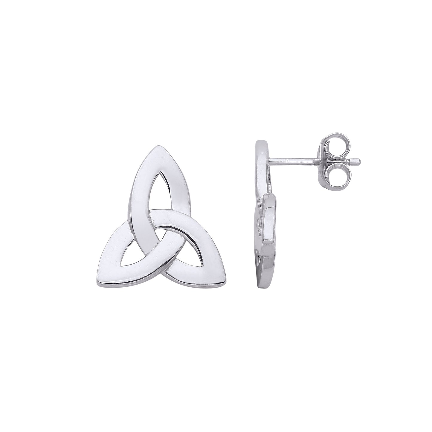 925 Sterling Silver  Trinity Knot Stud Earrings - GVE963SML