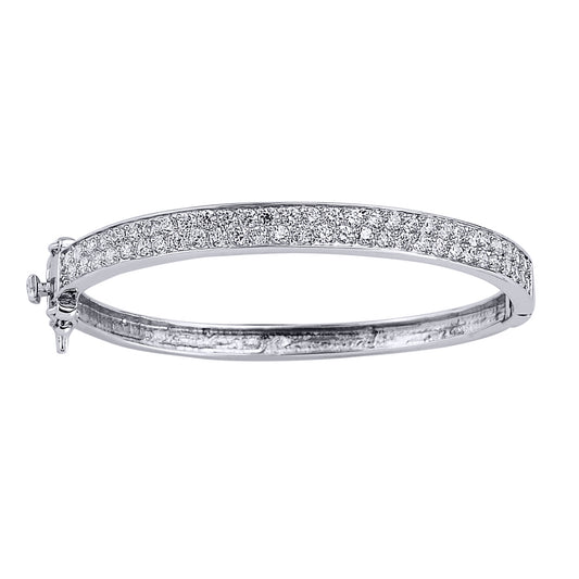 Sterling Silver  CZ Eternity Baby Bangle Bracelet - GVG045