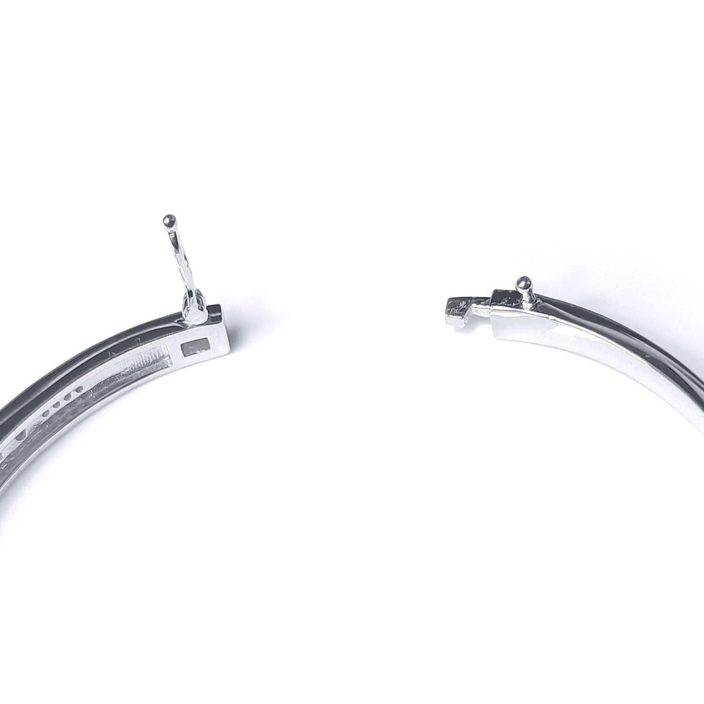 Silver  CZ Pave Love Eternity Bangle Bracelet 5mm - GVG188