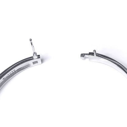 Silver  CZ Pave Love Eternity Bangle Bracelet 5mm - GVG188