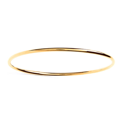 Gilded Silver  Polished Round Tube Bangle Bracelet 2mm - GVG215GOLD