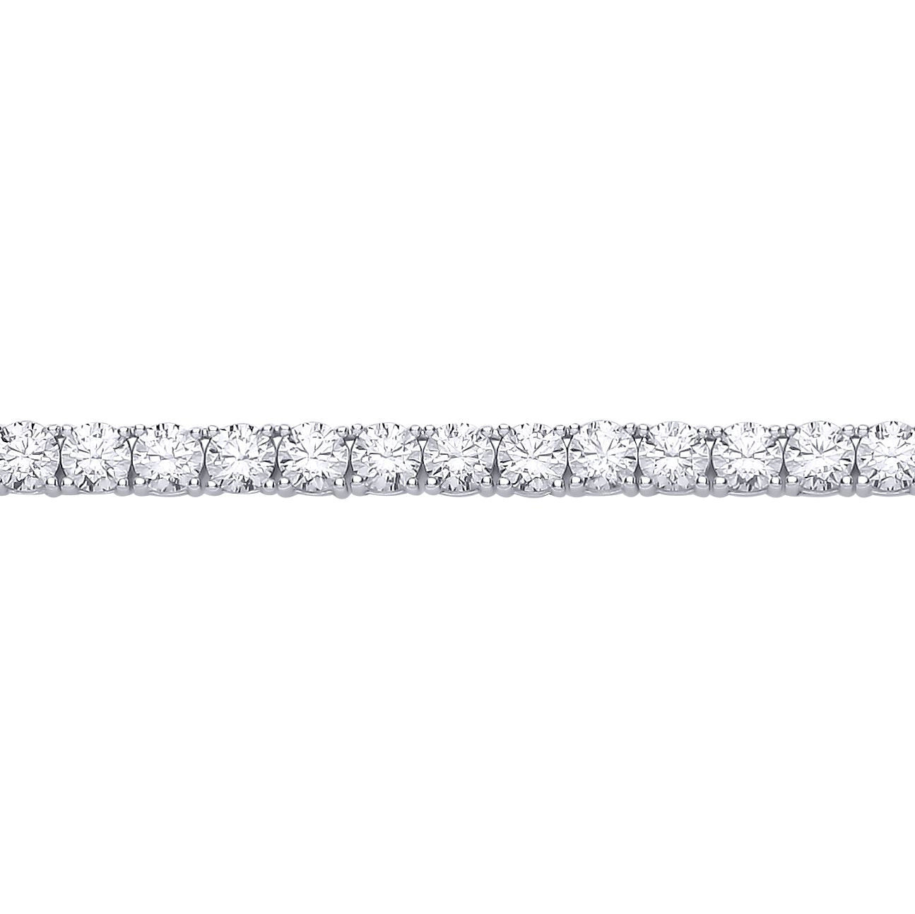 Silver  CZ 4 Claw Eternity Tennis Necklace 4mm - GVK040-4MM