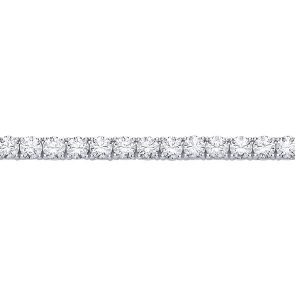 Silver  CZ 4 Claw Eternity Tennis Necklace 4mm - GVK040-4MM