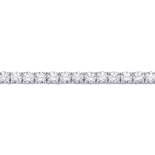 Silver  CZ 4 Claw Eternity Tennis Necklace 4mm - GVK040-4MM
