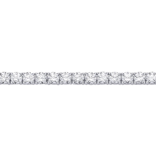 Silver  CZ 4 Claw Eternity Tennis Necklace 4mm - GVK040-4MM