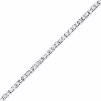 Silver  CZ 4 Claw Eternity Tennis Necklace 4mm - GVK040-4MM