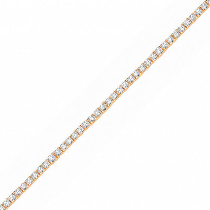 Gilded Silver  CZ 4 Claw Eternity Tennis Necklace 3mm - GVK040G
