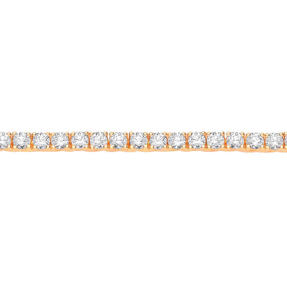 Gilded Silver  CZ 4 Claw Eternity Tennis Necklace 3mm - GVK040G