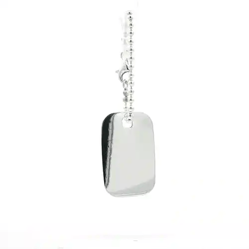 Mens Silver  Military Double Dog Tag Pendant Necklace 20 inch - GVK042