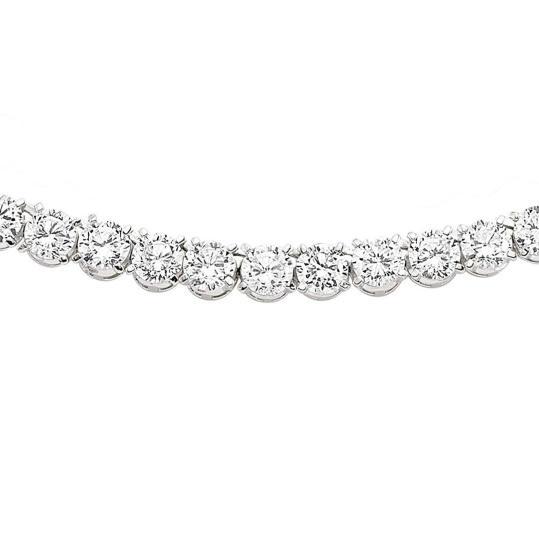 Rhodium Plated Brass  Tennis Necklace - GVK066BR