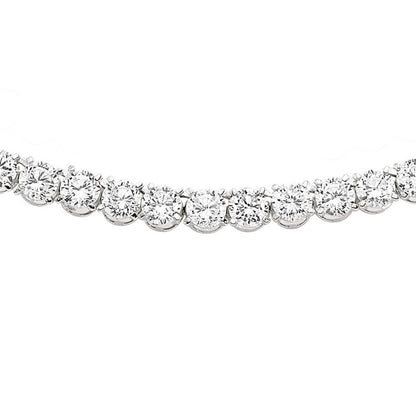Rhodium Plated Brass  Tennis Necklace - GVK066BR