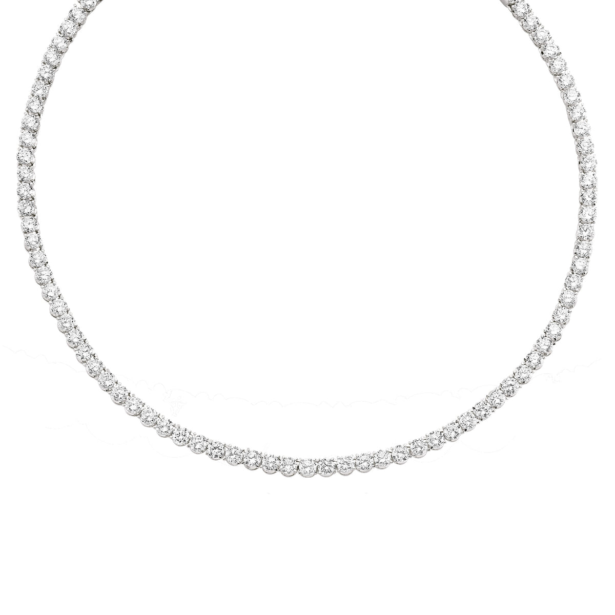 Rhodium Plated Brass  Tennis Necklace - GVK066BR