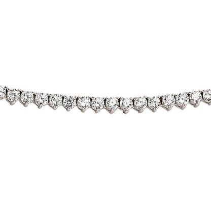 Silver  CZ Eternity Tennis Necklace 3mm 16 inch - GVK097