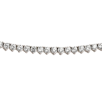 Silver  CZ Eternity Tennis Necklace 3mm 16 inch - GVK097