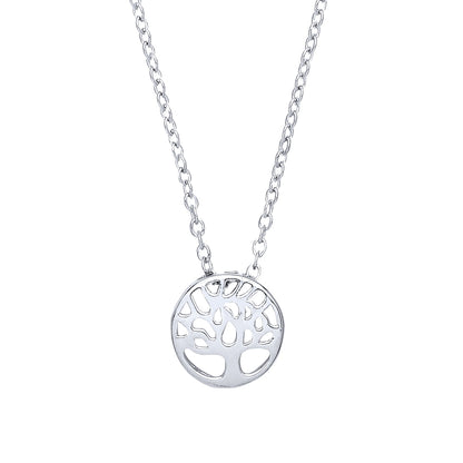 Silver  Tree of Life Charm Necklace - GVK228