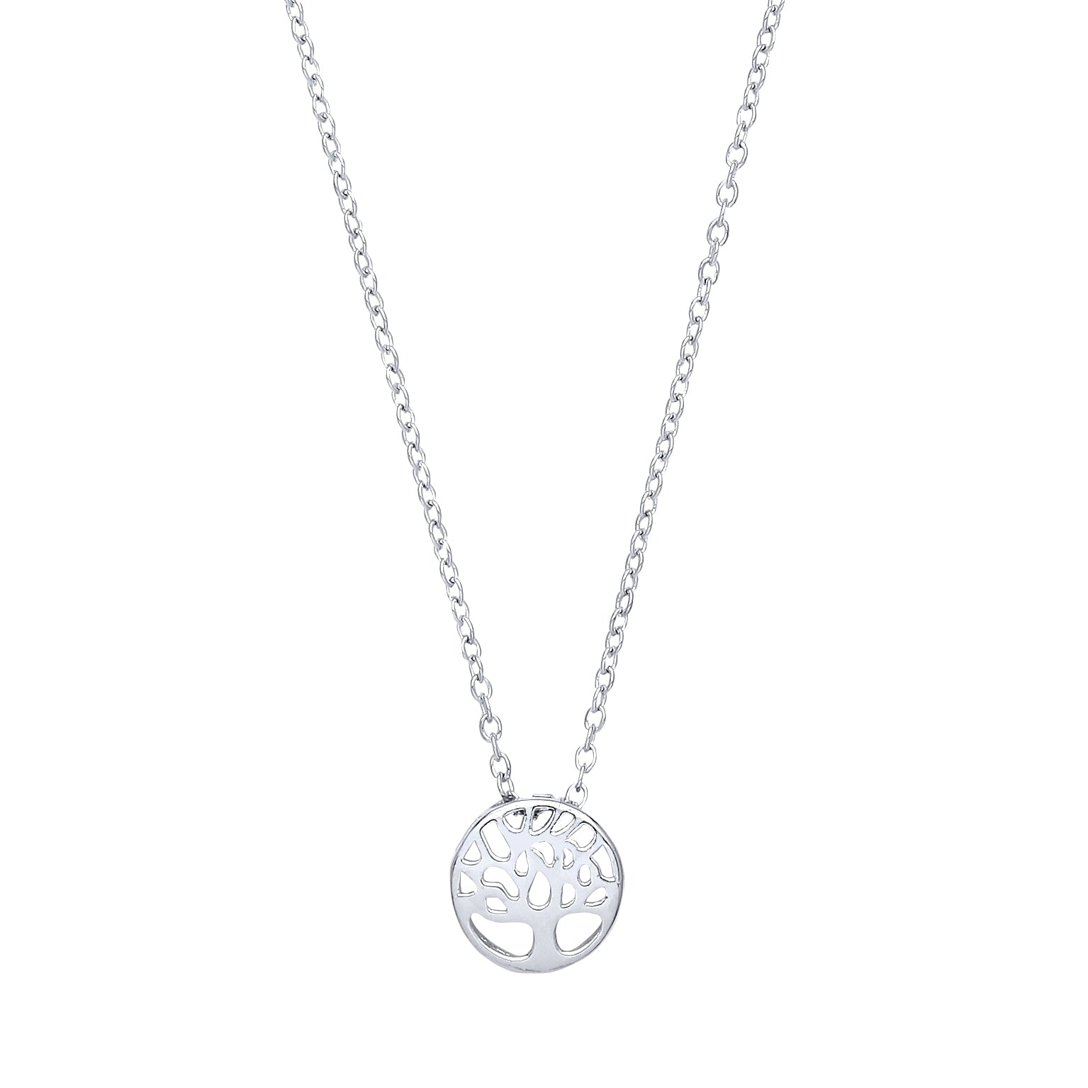 Silver  Tree of Life Charm Necklace - GVK228