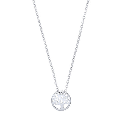 Silver  Tree of Life Charm Necklace - GVK228