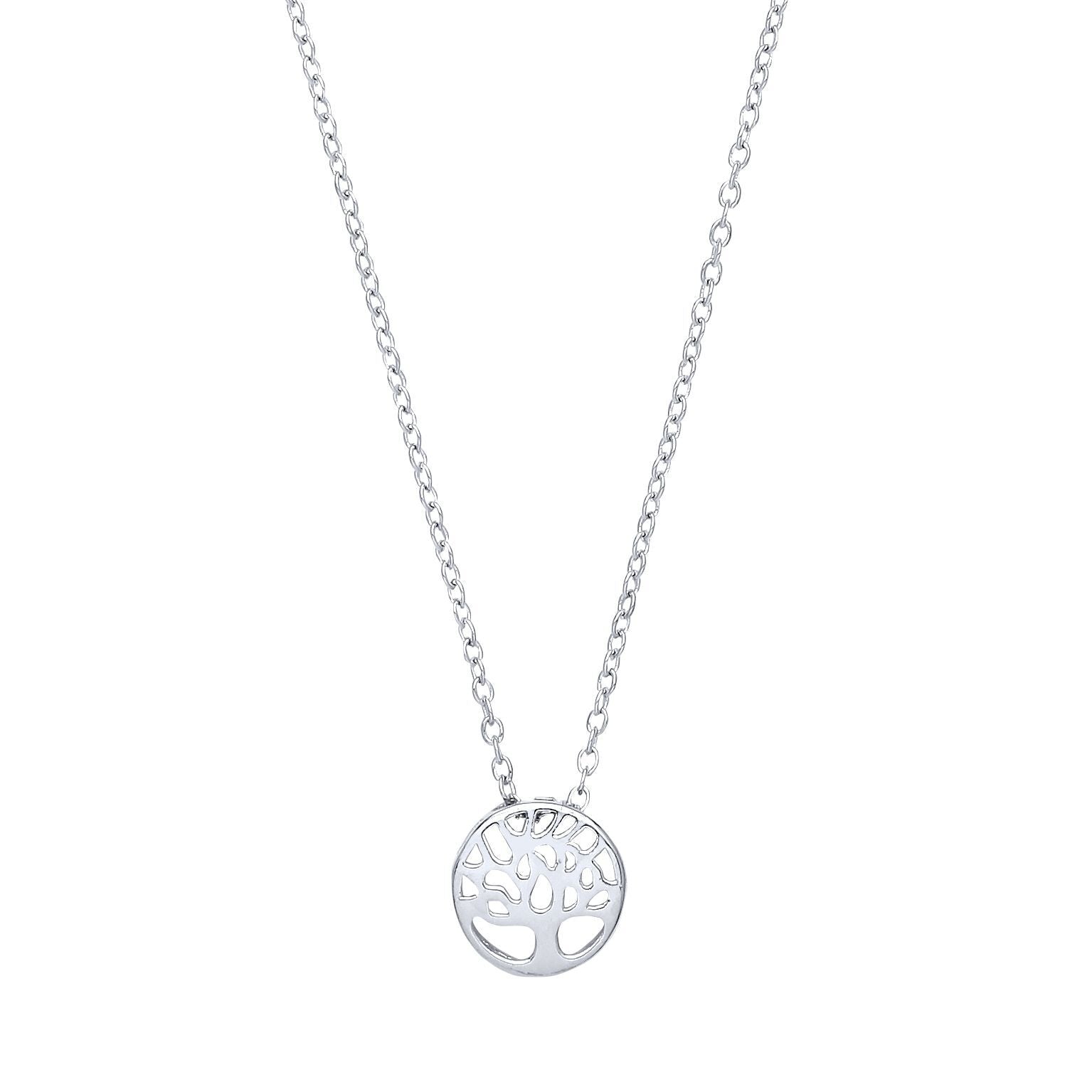 Silver  Tree of Life Charm Necklace - GVK228