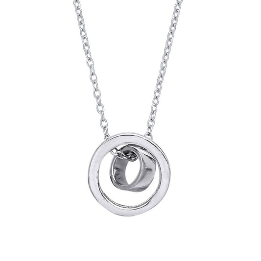 Silver Swing Loop Halo Charm Necklace - GVK229
