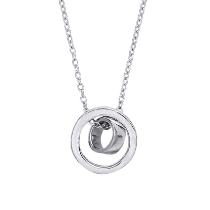 Silver  Swing Loop Halo Charm Necklace - GVK229