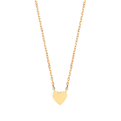 Gilded Silver  Love Heart Charm Necklace 16 inch - GVK277