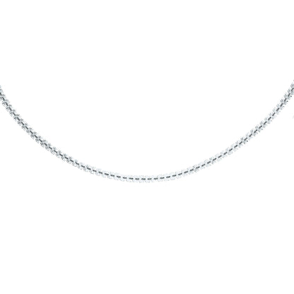 Silver  Sunburst Forzatina Arrowhead Flat Link Necklace 6mm 18inch - GVK330