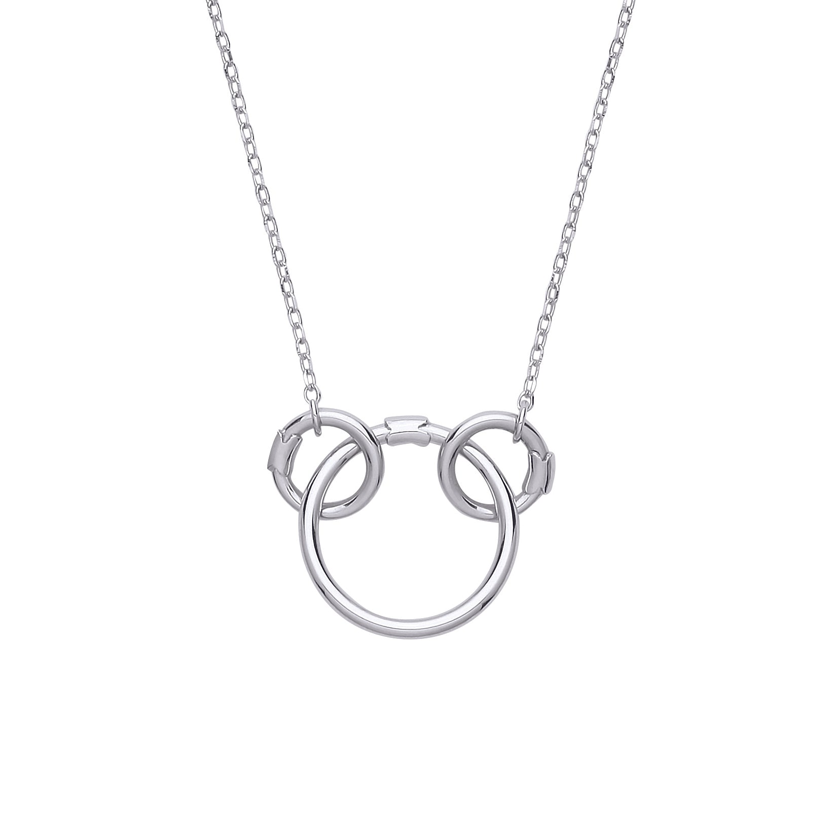 Silver  Carrier Hoop Charm Necklace - GVK337