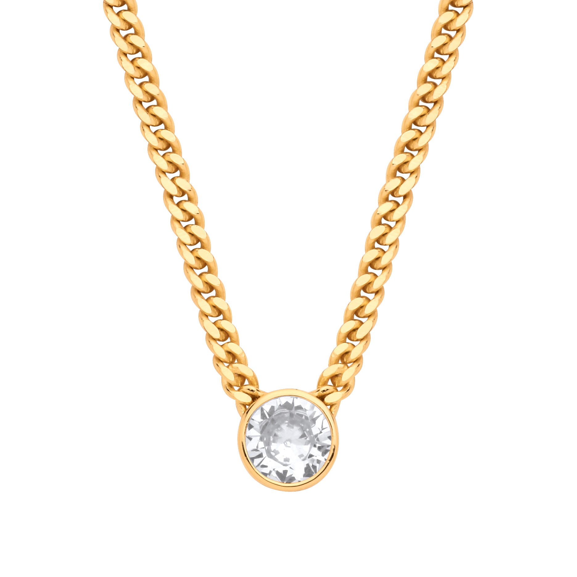 Gold-Silver Collerate Necklace Round Necklace - GVK495G