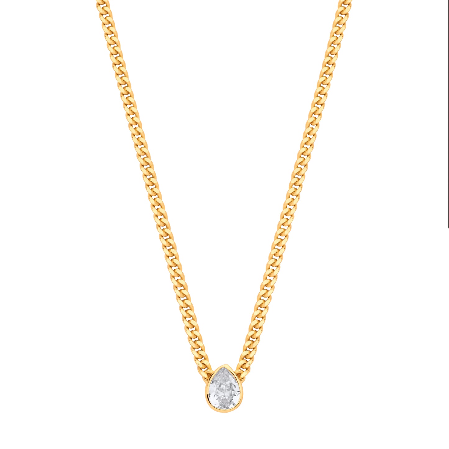 Gold-Silver Collerate Necklace Pear Drop Necklace - GVK497G