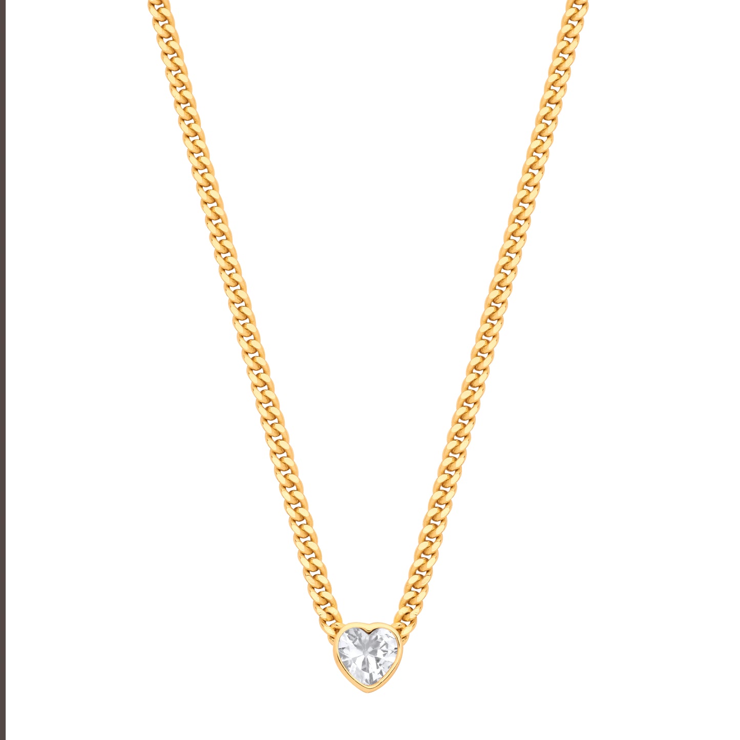 Gold-Silver Collerate Necklace Heart Necklace - GVK498G