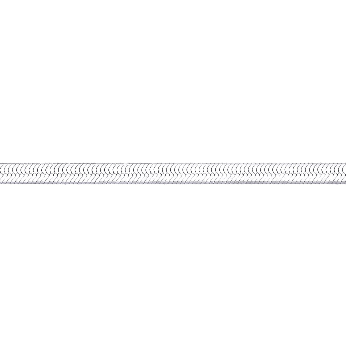 Silver  Flat Herringbone Link Chain Necklace 3mm 18 inch 45cm - GVK505