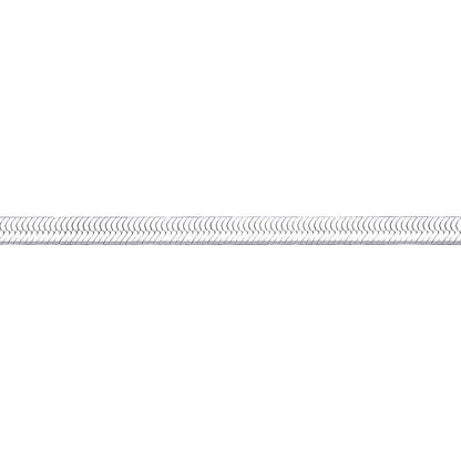 Silver  Flat Herringbone Link Chain Necklace 3mm 18 inch 45cm - GVK505