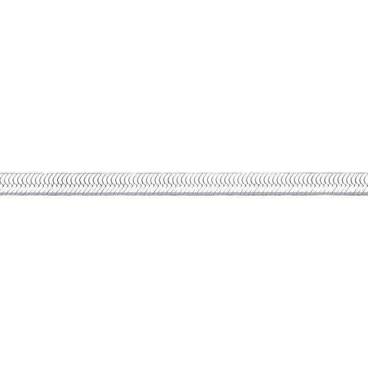 Silver  Flat Herringbone Link Chain Necklace 3mm 18 inch 45cm - GVK505