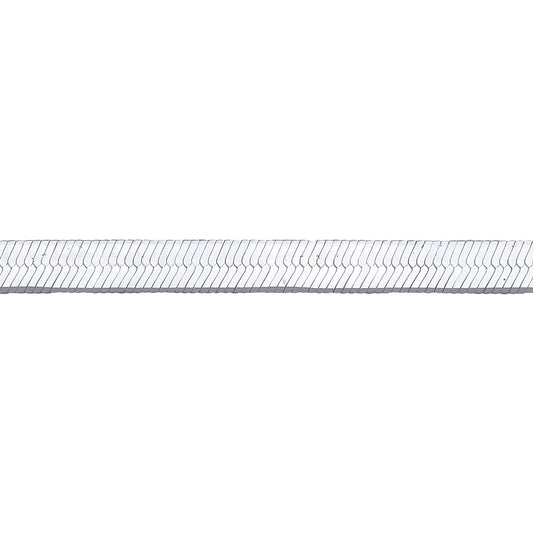 Silver  Flat Herringbone Link Chain Necklace 5mm 18 inch 45cm - GVK506
