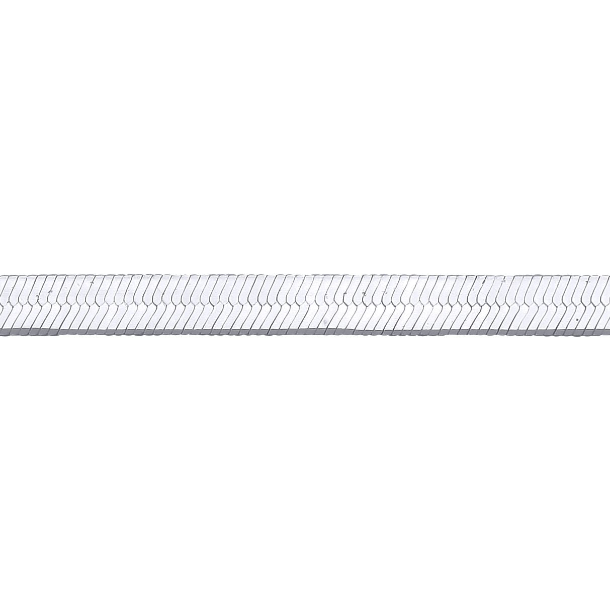 Silver  Flat Herringbone Link Chain Necklace 5mm 18 inch 45cm - GVK506