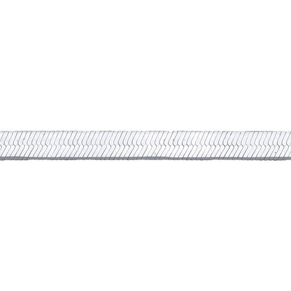Silver  Flat Herringbone Link Chain Necklace 5mm 18 inch 45cm - GVK506
