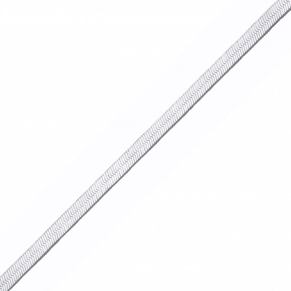 Silver  Flat Herringbone Link Chain Necklace 5mm 18 inch 45cm - GVK506